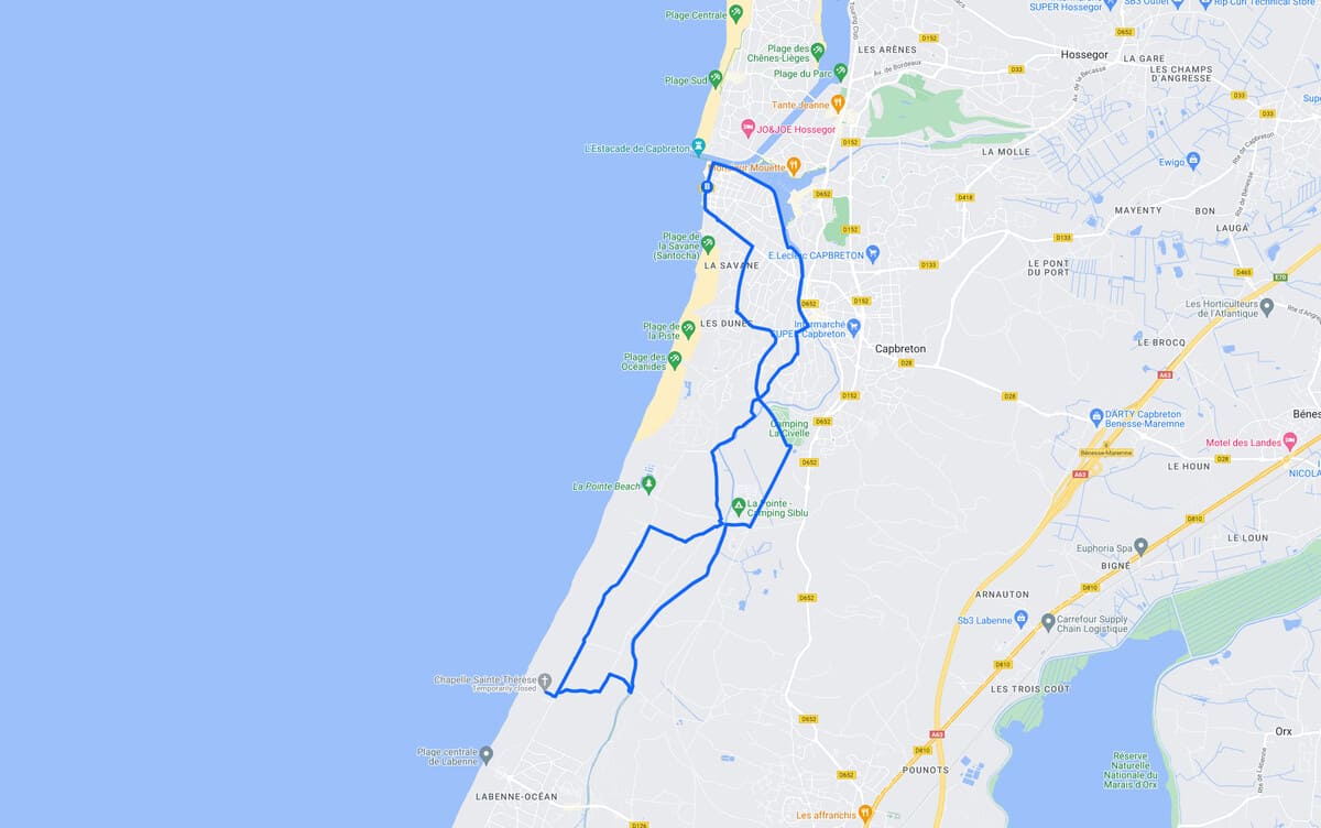 Paseo en bicicleta por la capilla de Santa Teresa