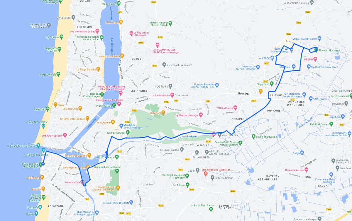 Paseo en bicicleta por la zona de Pedebert