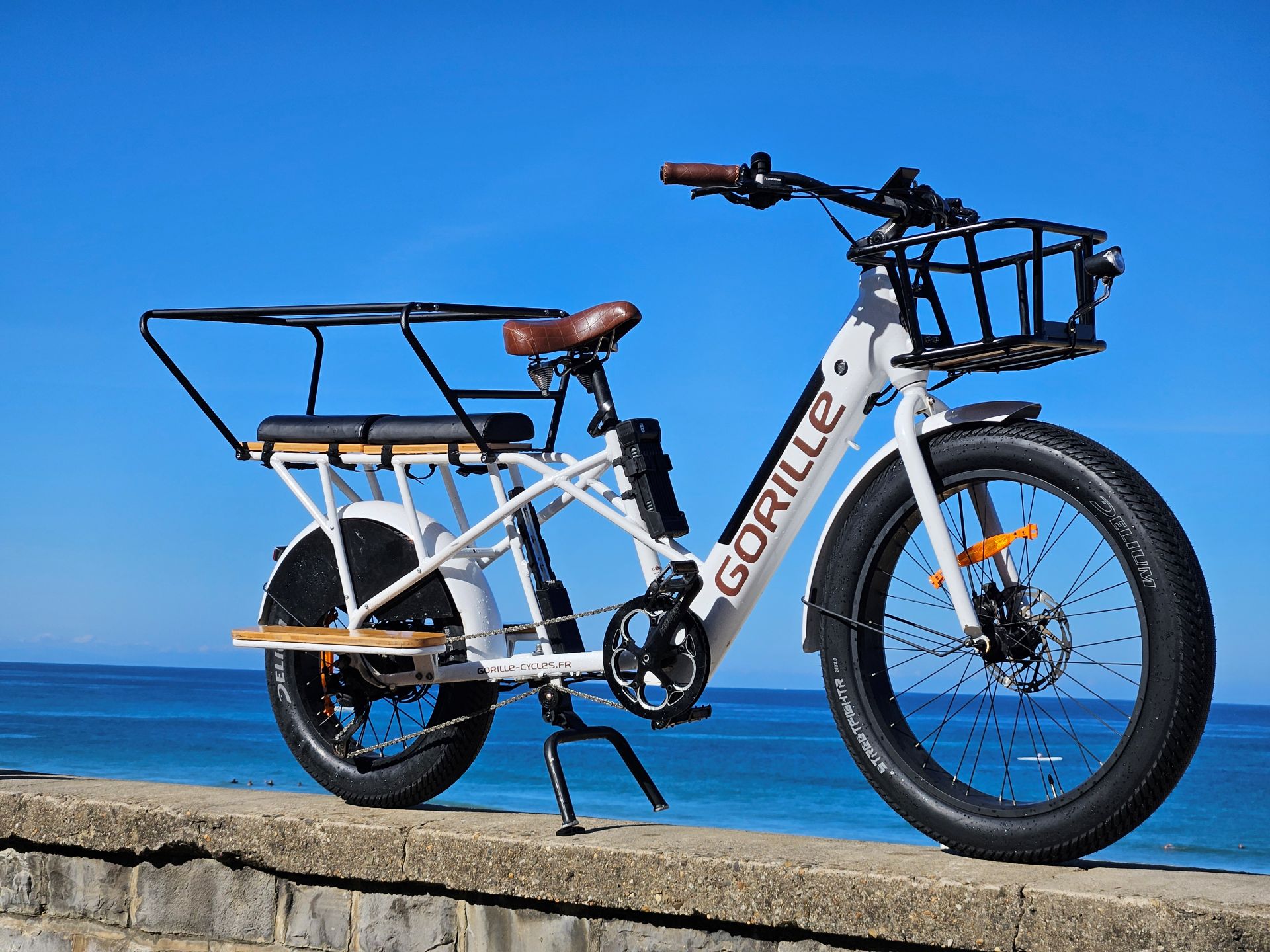 Bicicleta Gorille Cargo Longtail Blanca